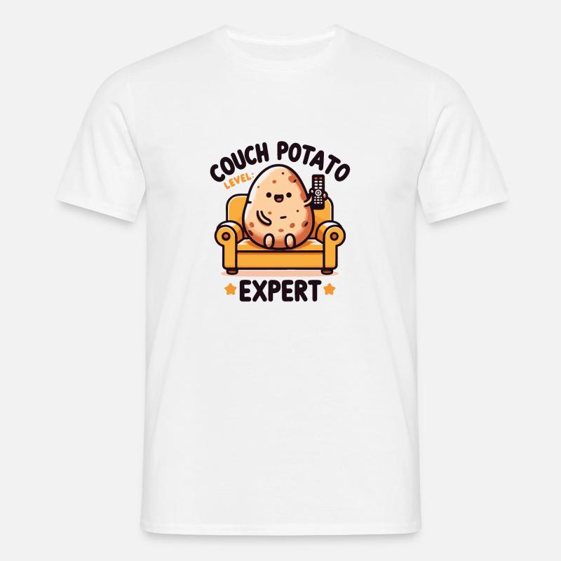Couch Potato Experte - Männer T-Shirt - Weiß
