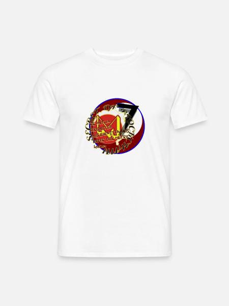 bus to the moon - Männer T-Shirt - Weiß