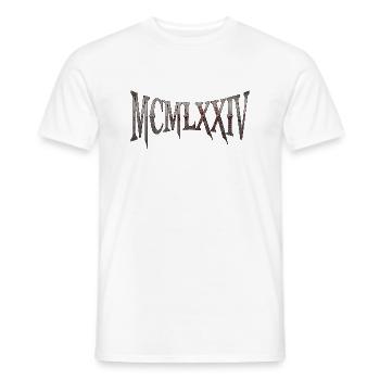 MCMLXXIV 1974 50. Geburtstag B-Day Geburtstagsgeschenk - Männer T-Shirt - Weiß - Vorne - AI Model Male 178 dark (178cm)