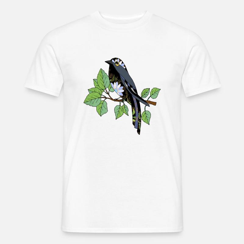 Bunter Vogel - Männer T-Shirt - Weiß