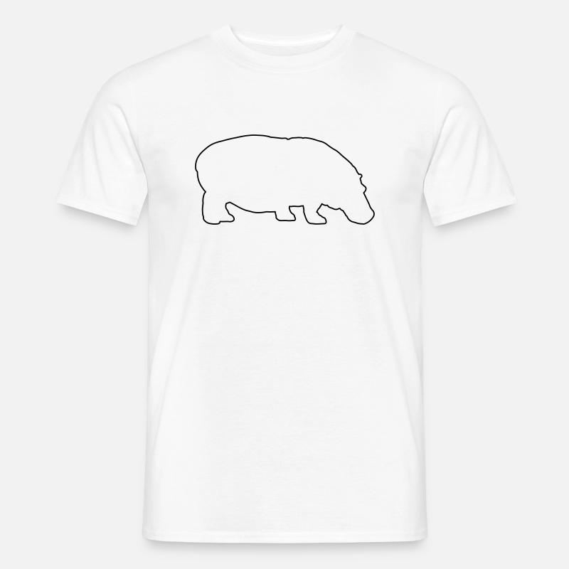 nilpferd - Männer T-Shirt - Weiß