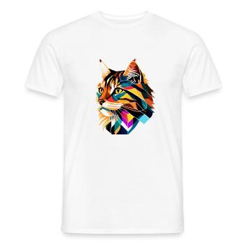Maine Coon Cat Owner Cat Kitten Male - Men's T-Shirt - white - Front - AI Model Male 178 dark (178cm)