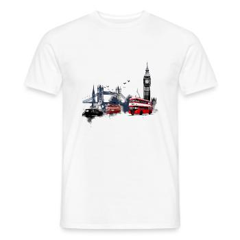 London, the vibrant capital - Men's T-Shirt - white - Front - AI Model Male 178 dark (178cm)