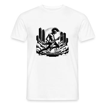 Guitariste Urbain Punk - T-shirt homme - blanc - Devant - AI Model Male 178 dark (178cm)
