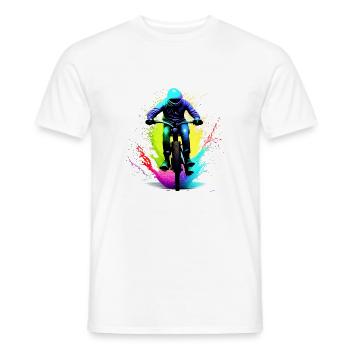 Fahrrad Radfahrer Fahrradfahrer Radfahren Radeln - Männer T-Shirt - Weiß - Vorne - AI Model Male 178 dark (178cm)