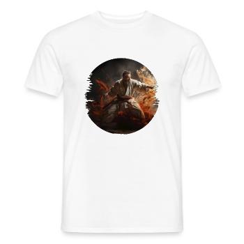 Karatekämpfer: Meister der Selbstverteidigung - Männer T-Shirt - Weiß - Vorne - AI Model Male 178 dark (178cm)