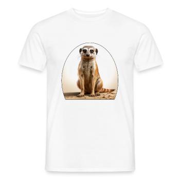 Monkeys are cute and social mammals - Men's T-Shirt - white - Front - AI Model Male 178 dark (178cm)