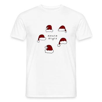 Santa style Santa hat Christmas Santa - Men's T-Shirt - white - Front - AI Model Male 178 dark (178cm)