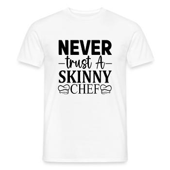 Ne faites jamais confiance à un patron maigre - T-shirt homme - blanc - Devant - AI Model Male 178 dark (178cm)