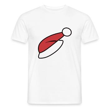 Santa Hat Christmas Santa Claus - Men's T-Shirt - white - Front - AI Model Male 178 dark (178cm)