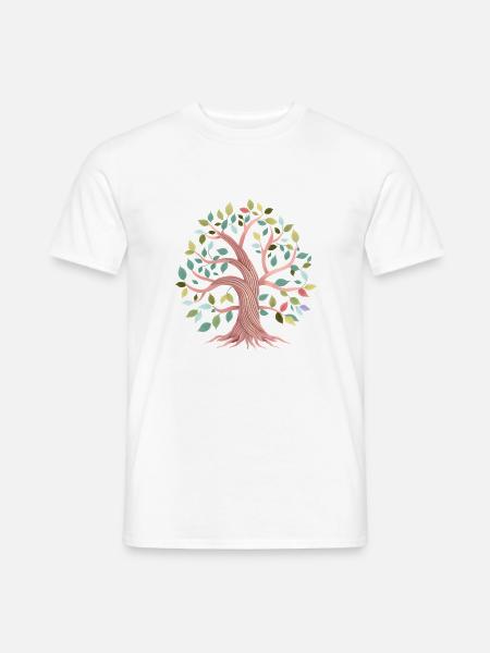 Lebensbaum Meditation Keltischer Baum des Lebens - Männer T-Shirt - Weiß