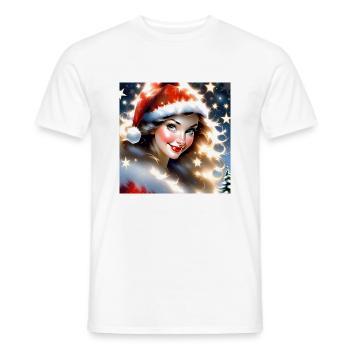 Joyeux Noel #6 - T-shirt homme - blanc - Devant - AI Model Male 178 dark (178cm)