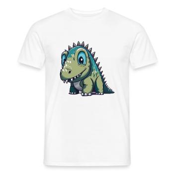 Friendly Dino - Men's T-Shirt - white - Front - AI Model Male 178 dark (178cm)