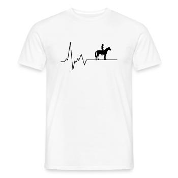 Heartbeat Rider - Men's T-Shirt - white - Front - AI Model Male 178 dark (178cm)