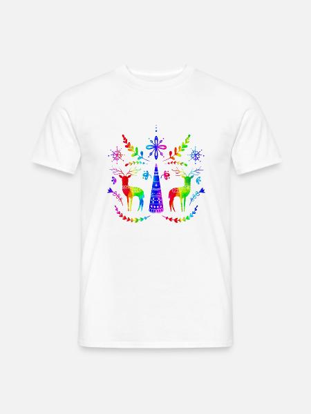 Schweden Schweden dalarna dala Pferd Pferd Frohe Weihnachten Elch - Männer T-Shirt - Weiß