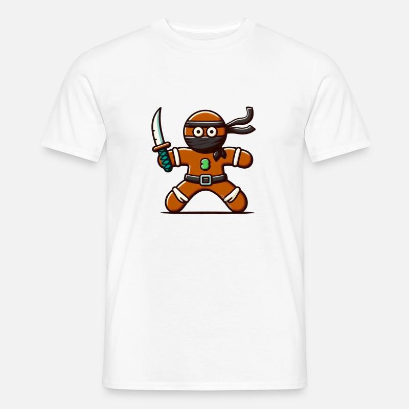 Uomo Pane Ninja - T-shirt uomo - bianco