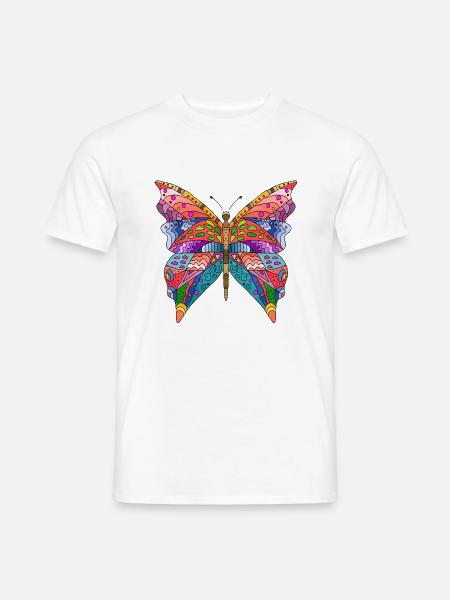 Schmetterling - Männer T-Shirt - Weiß