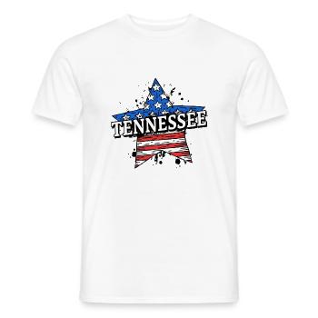 Tennessee - États-Unis - États-Unis d’Amérique - T-shirt homme - blanc - Devant - AI Model Male 178 dark (178cm)