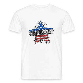 South Carolina - USA - United States of America - Männer T-Shirt - Weiß - Vorne - AI Model Male 178 dark (178cm)