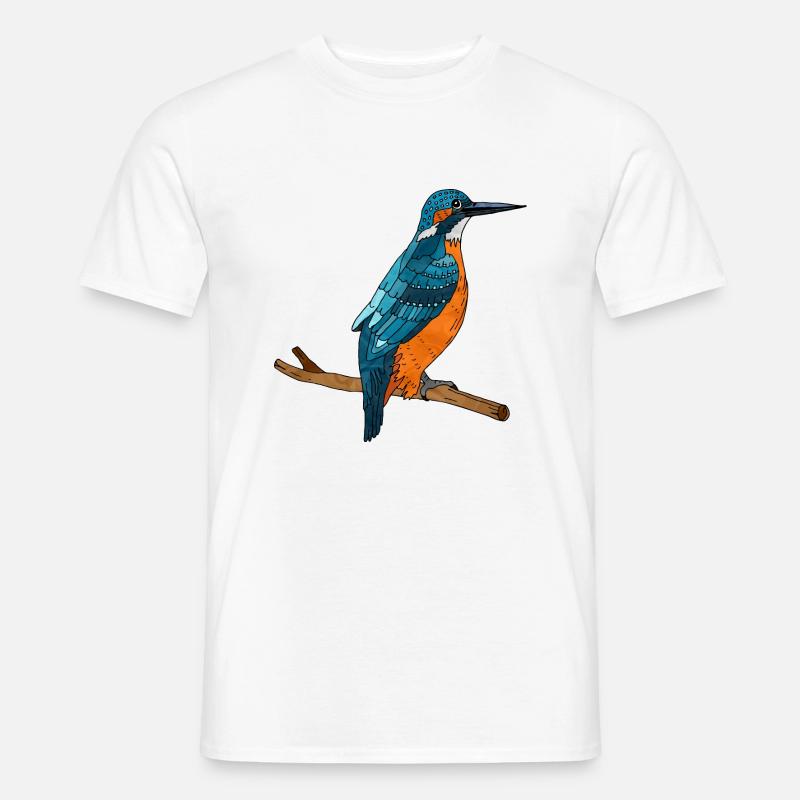 Bunter Vogel - Männer T-Shirt - Weiß