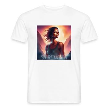 Strength - Men's T-Shirt - white - Front - AI Model Male 178 dark (178cm)