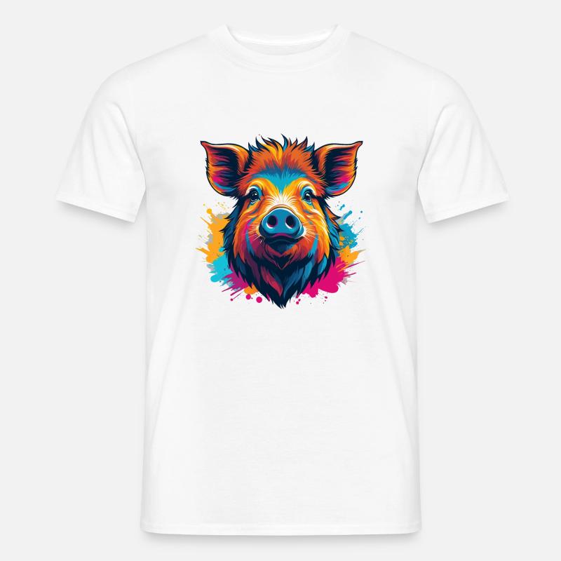 Cinghiale - T-shirt uomo - bianco