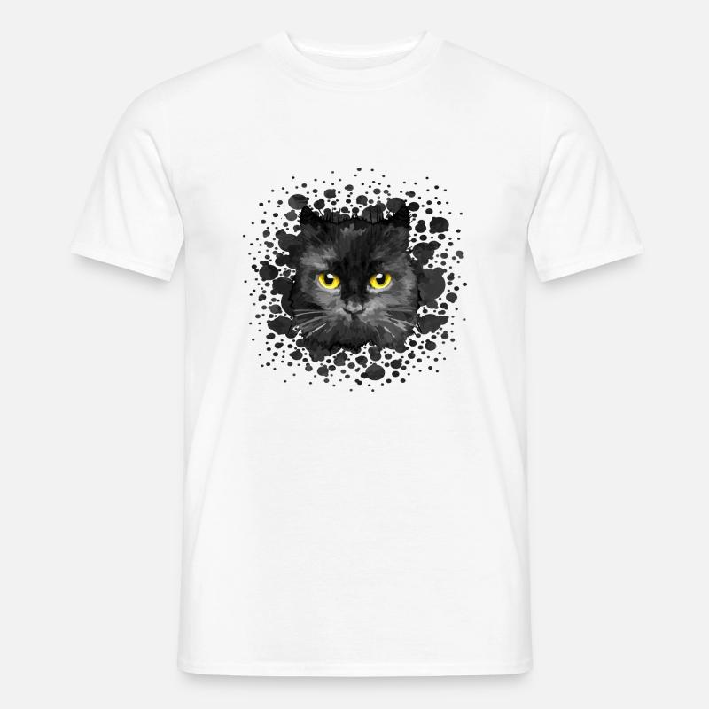 Katze - Männer T-Shirt - Weiß