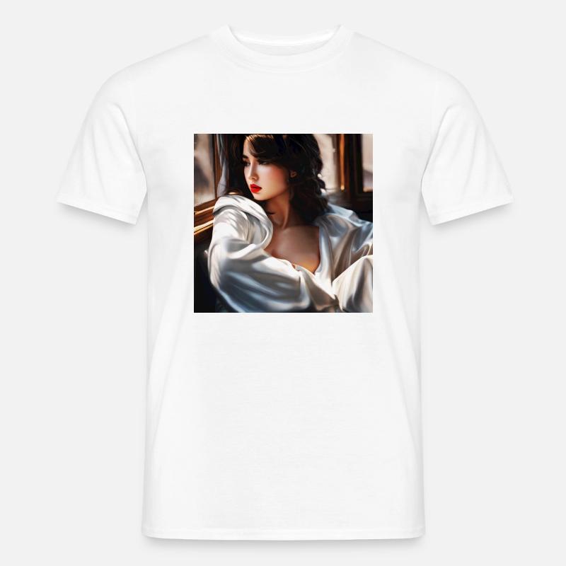 Dame - Männer T-Shirt - Weiß