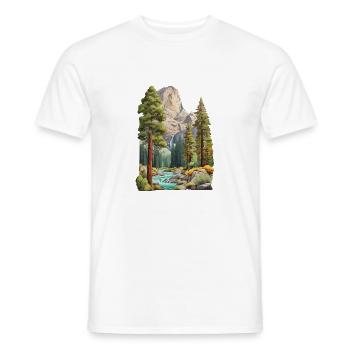 Wunder schöne Berglandschaft - Männer T-Shirt - Weiß - Vorne - AI Model Male 178 dark (178cm)