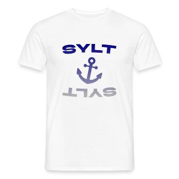 Sylt - Mer du Nord - Allemagne - Kampen - Île - T-shirt homme - blanc - Devant - AI Model Male 178 dark (178cm)