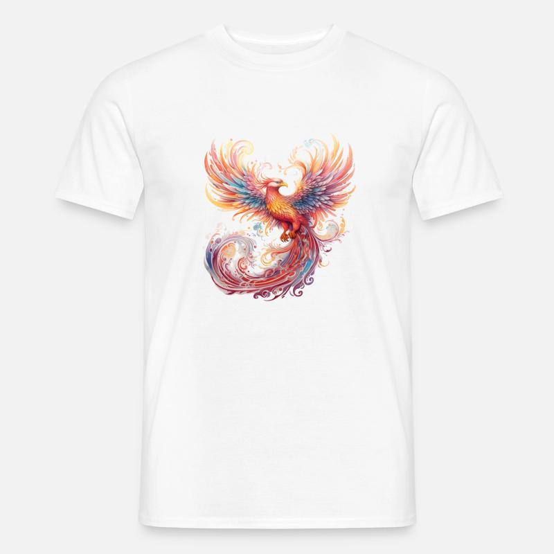 Fantasy Phönix - Männer T-Shirt - Weiß
