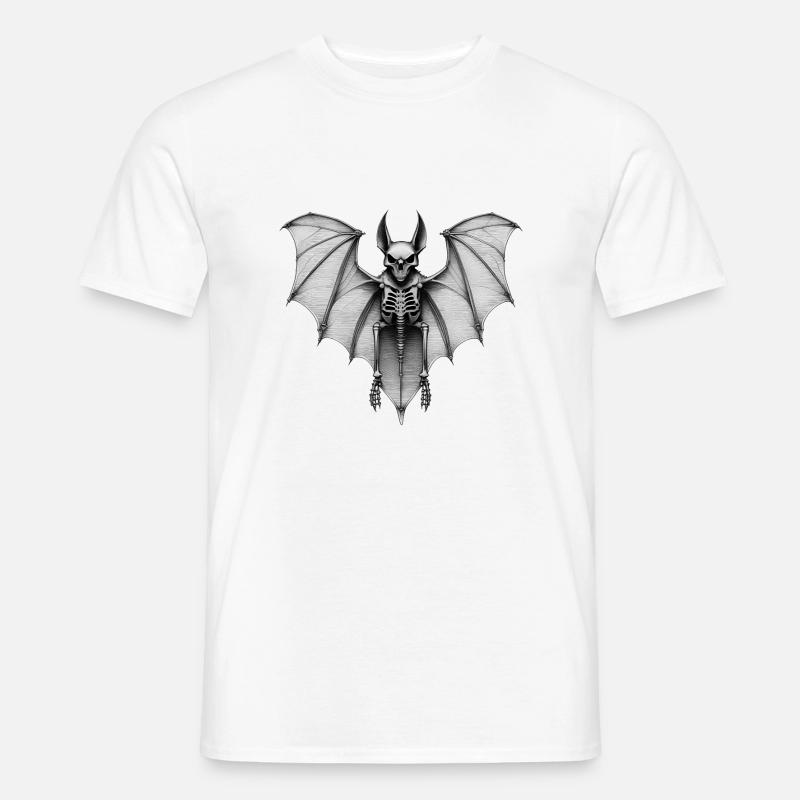 Fledermaus - Männer T-Shirt - Weiß