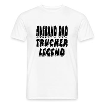 Trucker - Men's T-Shirt - white - Front - AI Model Male 178 dark (178cm)