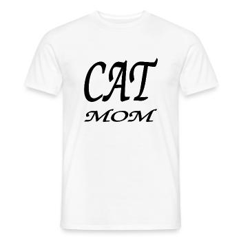 Chat - T-shirt homme - blanc - Devant - AI Model Male 178 dark (178cm)