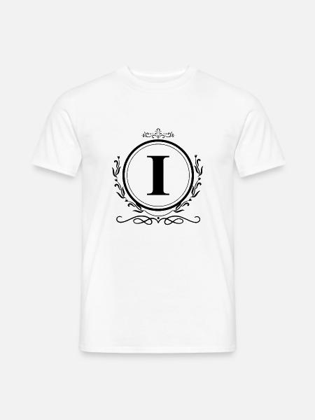 Buchstabe I Dekoration - Männer T-Shirt - Weiß