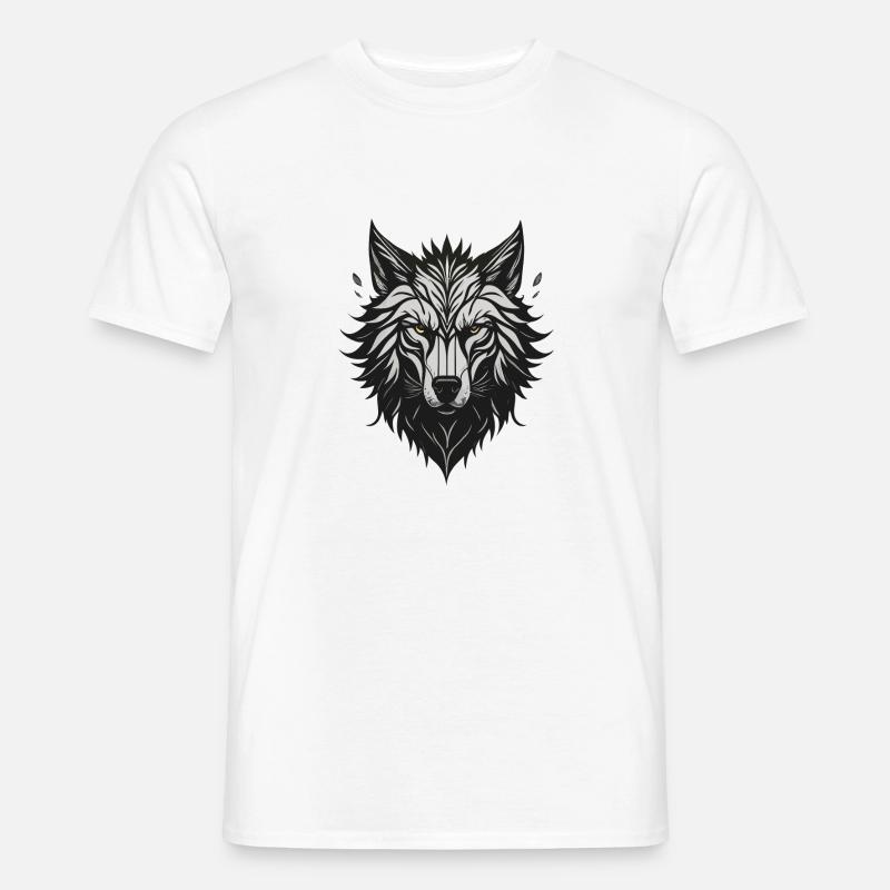 WOLF - Männer T-Shirt - Weiß