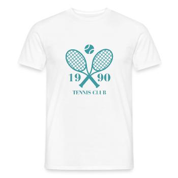 1990 tennis club - T-shirt homme - blanc - Devant - AI Model Male 178 dark (178cm)