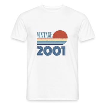 Vintage 2001 - Men's T-Shirt - white - Front - AI Model Male 178 dark (178cm)