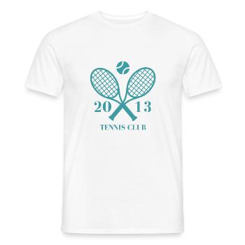 2013 Tennisclub - Männer T-Shirt - Weiß - Vorne - AI Model Male 178 dark (178cm)