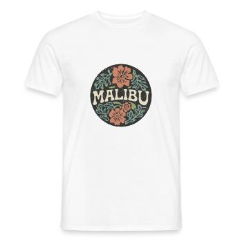 Retro Malibu - Men's T-Shirt - white - Front - AI Model Male 178 dark (178cm)