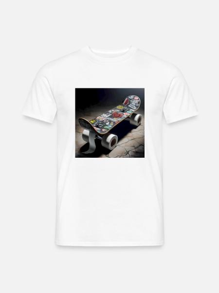 Paper Toilet Skate - Männer T-Shirt - Weiß