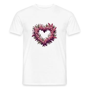Buisson de fleurs lilas - T-shirt homme - blanc - Devant - AI Model Male 178 dark (178cm)