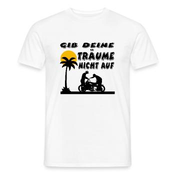 Motocyclette - T-shirt homme - blanc - Devant - AI Model Male 178 dark (178cm)