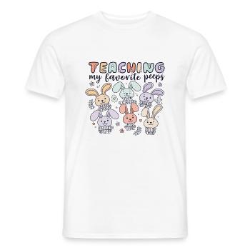 Teaching My Favorite Peeps - Men's T-Shirt - white - Front - AI Model Male 178 dark (178cm)