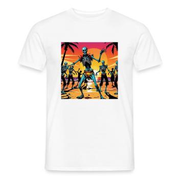 dancing at sunset - T-shirt homme - blanc - Devant - AI Model Male 178 dark (178cm)