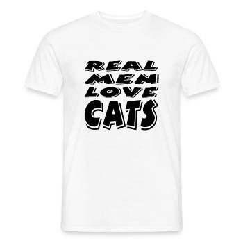 Chat - T-shirt homme - blanc - Devant - AI Model Male 178 dark (178cm)