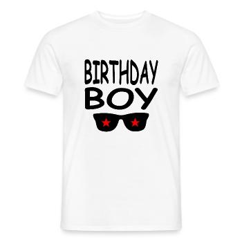 Birthday - Men's T-Shirt - white - Front - AI Model Male 178 dark (178cm)