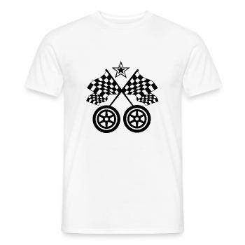 Car - Men's T-Shirt - white - Front - AI Model Male 178 dark (178cm)