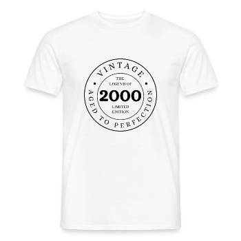 Die Legende der limitierten Auflage 2000 - Männer T-Shirt - Weiß - Vorne - AI Model Male 178 dark (178cm)