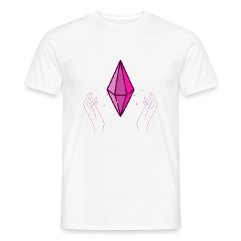 Plumbob - Männer T-Shirt - Weiß - Vorne - AI Model Male 178 dark (178cm)